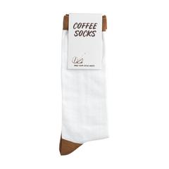 Vue Coffee Socks chausettes de couleur blanc| Krokrodeal