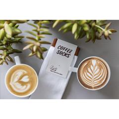 Vue Coffee Socks chausettes de couleur blanc| Krokrodeal