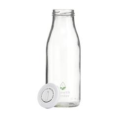 Vue Glassy Recycled Bottle 500 ml bouteille de couleur blanc| Krokrodeal