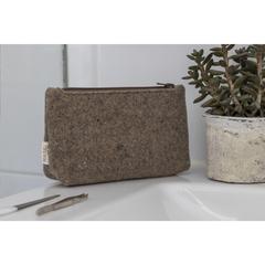 Vue Recycled Felt Case trousse de couleur beige| Krokrodeal