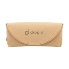 Vue Recycled Leather Sunglasses Pouch étui à lunettes de couleur beige| Krokrodeal