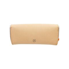 Vue Recycled Leather Sunglasses Pouch étui à lunettes de couleur beige| Krokrodeal