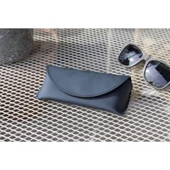 Vue Recycled Leather Sunglasses Pouch étui à lunettes de couleur bleu| Krokrodeal