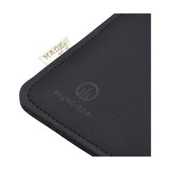 Vue Recycled Felt & Apple Leather Laptop Sleeve 14 inch de couleur noir| Krokrodeal