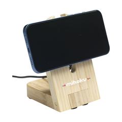 Vue Walter Bamboo Snap Dock chargeur rapide de couleur marron| Krokrodeal