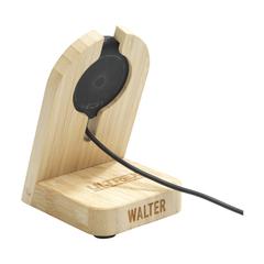 Vue Walter Bamboo Snap Dock chargeur rapide de couleur marron| Krokrodeal