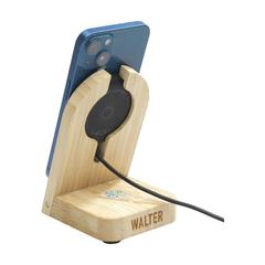 Vue Walter Bamboo Snap Dock chargeur rapide de couleur marron| Krokrodeal