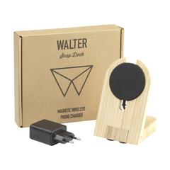 Vue Walter Bamboo Snap Dock chargeur rapide de couleur marron| Krokrodeal