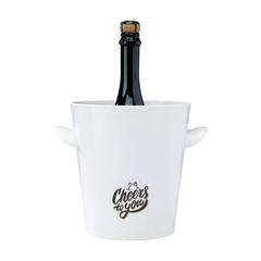 Vue Plastic Bank Champagne Cooler seau à glace de couleur blanc| Krokrodeal