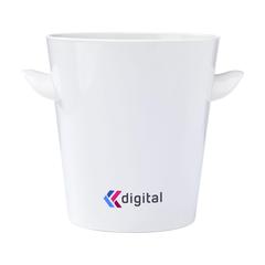 Vue Plastic Bank Champagne Cooler seau à glace de couleur blanc| Krokrodeal