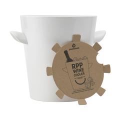 Vue Plastic Bank Champagne Cooler seau à glace de couleur blanc| Krokrodeal
