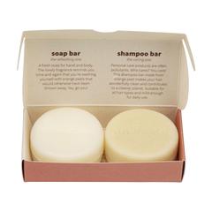 Vue Unwaste Duopack Soap & Shampoo bar de couleur orange| Krokrodeal