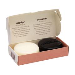 Vue Unwaste Duopack Soap & Scrub bar de couleur orange| Krokrodeal