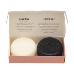 Vue Unwaste Duopack Soap & Scrub bar de couleur orange| Krokrodeal