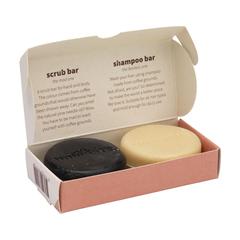 Vue Unwaste Duopack Scrub & Shampoobar Koffieolie de couleur marron| Krokrodeal
