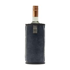 Vue KYWIE Wine Cooler Suede seau à glace de couleur bleu| Krokrodeal