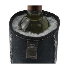 Vue KYWIE Wine Cooler Suede seau à glace de couleur bleu| Krokrodeal