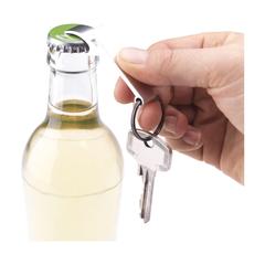 Vue Opener GRS Recycled Aluminium porte-clés de couleur gris| Krokrodeal