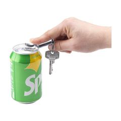 Vue Opener GRS Recycled Aluminium porte-clés de couleur gris| Krokrodeal
