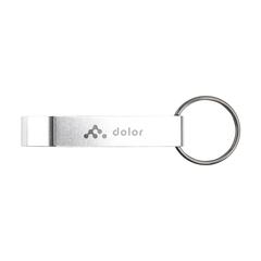 Vue Opener GRS Recycled Aluminium porte-clés de couleur gris| Krokrodeal