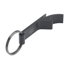 Vue Opener GRS Recycled Aluminium porte-clés de couleur noir| Krokrodeal