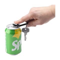 Vue Opener GRS Recycled Aluminium porte-clés de couleur noir| Krokrodeal