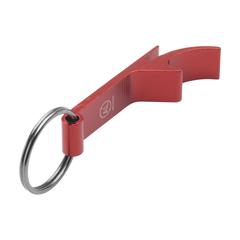 Vue Opener GRS Recycled Aluminium porte-clés de couleur rouge| Krokrodeal