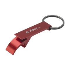 Vue Opener GRS Recycled Aluminium porte-clés de couleur rouge| Krokrodeal