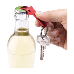 Vue Opener GRS Recycled Aluminium porte-clés de couleur rouge| Krokrodeal