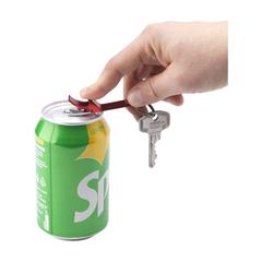 Vue Opener GRS Recycled Aluminium porte-clés de couleur rouge| Krokrodeal