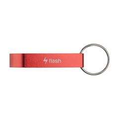 Vue Opener GRS Recycled Aluminium porte-clés de couleur rouge| Krokrodeal