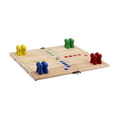 Vue Rackpack Gamebox Ludo de couleur marron| Krokrodeal