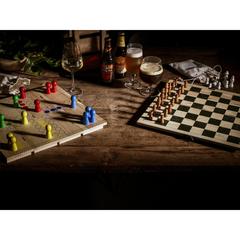 Vue Rackpack Gamebox Ludo de couleur marron| Krokrodeal