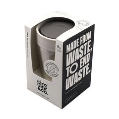 Vue Circular&Co Recycled Stainless Steel Coffee Cup 227 ml de couleur blanc| Krokrodeal
