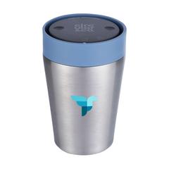 Vue Circular&Co Recycled Stainless Steel Coffee Cup 227 ml de couleur bleu| Krokrodeal