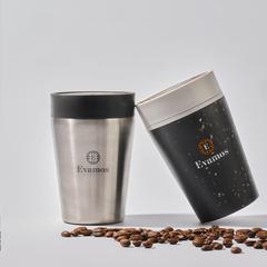 Vue Circular&Co Recycled Stainless Steel Coffee Cup 227 ml de couleur noir| Krokrodeal