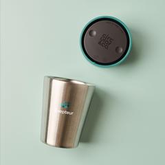 Vue Circular&Co Recycled Stainless Steel Coffee Cup 227 ml de couleur vert| Krokrodeal