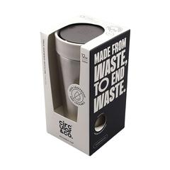 Vue Circular&Co Recycled Stainless Steel Coffee Cup 340 ml de couleur blanc| Krokrodeal