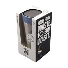 Vue Circular&Co Recycled Stainless Steel Coffee Cup 340 ml de couleur bleu| Krokrodeal