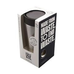 Vue Circular&Co Recycled Stainless Steel Coffee Cup 340 ml de couleur noir| Krokrodeal