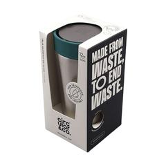 Vue Circular&Co Recycled Stainless Steel Coffee Cup 340 ml de couleur vert| Krokrodeal