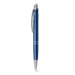 Vue Stylo à bille en aluminium - 11081 de couleur bleu| Krokrodeal