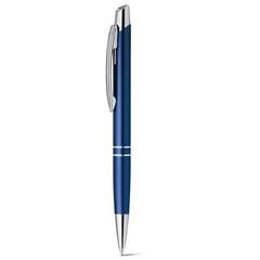 Vue Stylo à bille en aluminium - 11082 de couleur bleu| Krokrodeal