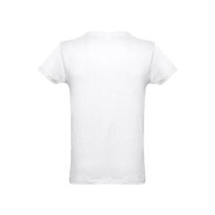 Vue THC LUANDA WH. T-shirt homme en coton tubulaire. Couleur blanche de couleur blanc| Krokrodeal