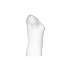 Vue THC SOFIA WH. T-shirt femme en coton ceinturé. Couleur blanche de couleur blanc| Krokrodeal