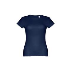Vue T-shirt ceinturé en coton pour femme - Thc sofia de couleur bleu| Krokrodeal