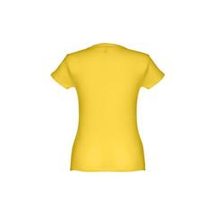 Vue T-shirt ceinturé en coton pour femme - Thc sofia de couleur jaune| Krokrodeal