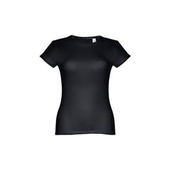 Vue T-shirt ceinturé en coton pour femme - Thc sofia de couleur noir| Krokrodeal