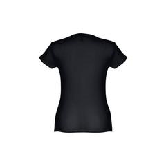 Vue T-shirt ceinturé en coton pour femme - Thc sofia de couleur noir| Krokrodeal