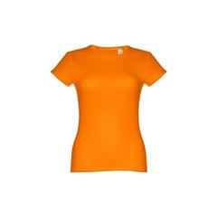 Vue T-shirt ceinturé en coton pour femme - Thc sofia de couleur orange| Krokrodeal